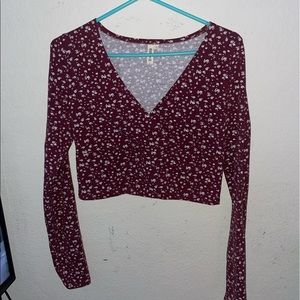 Maroon, Long sleeve, L
